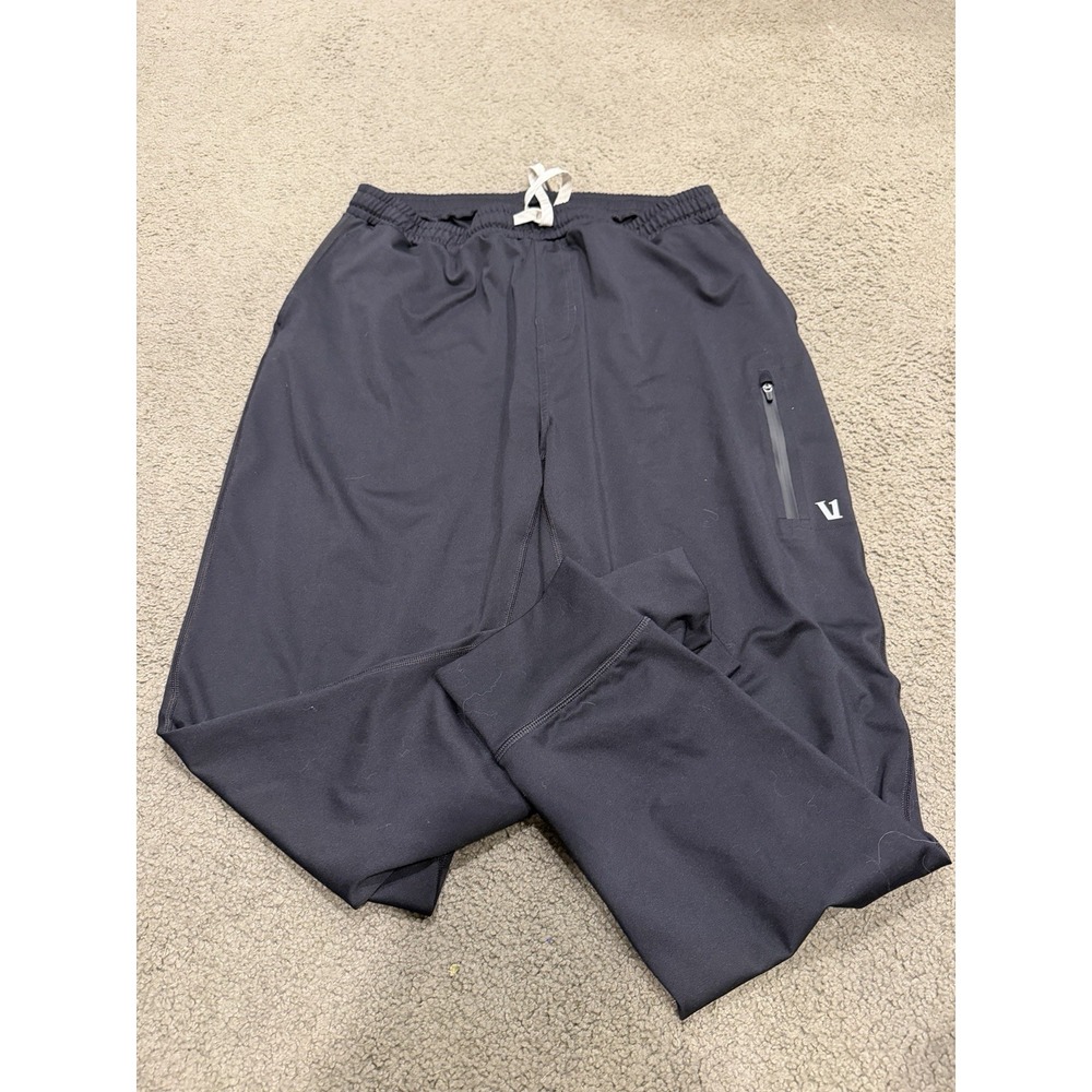 Vuori Sweatpants Mens Size XL Black Zipper Pockets Lounge Straight Leg